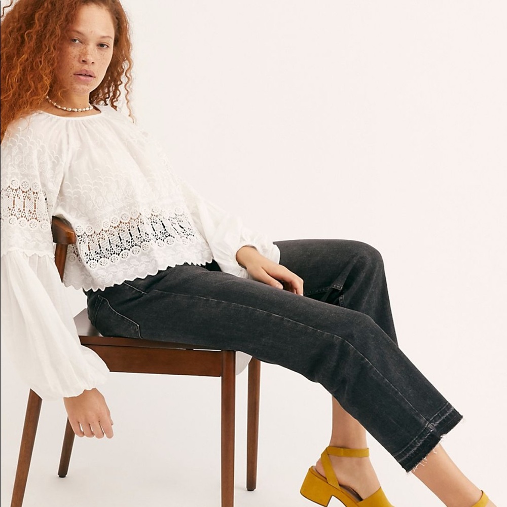 Free People Krista Mid-Rise Boyfriend Jeans